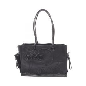 LOEWE Tote Studded Shoulder Bag Leather Black